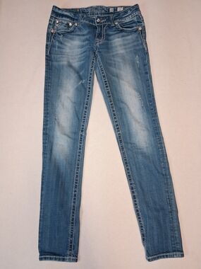 Miss Me Women's Skinny Jeans in Mid Blue Wash